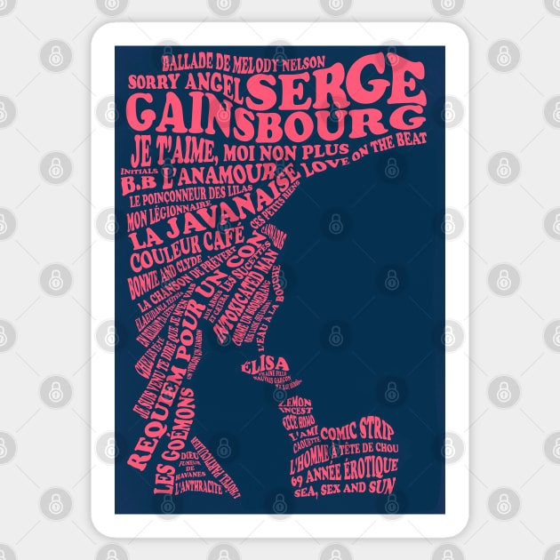 Serge Gainsbourg - Discography Sticker by Labonneepoque